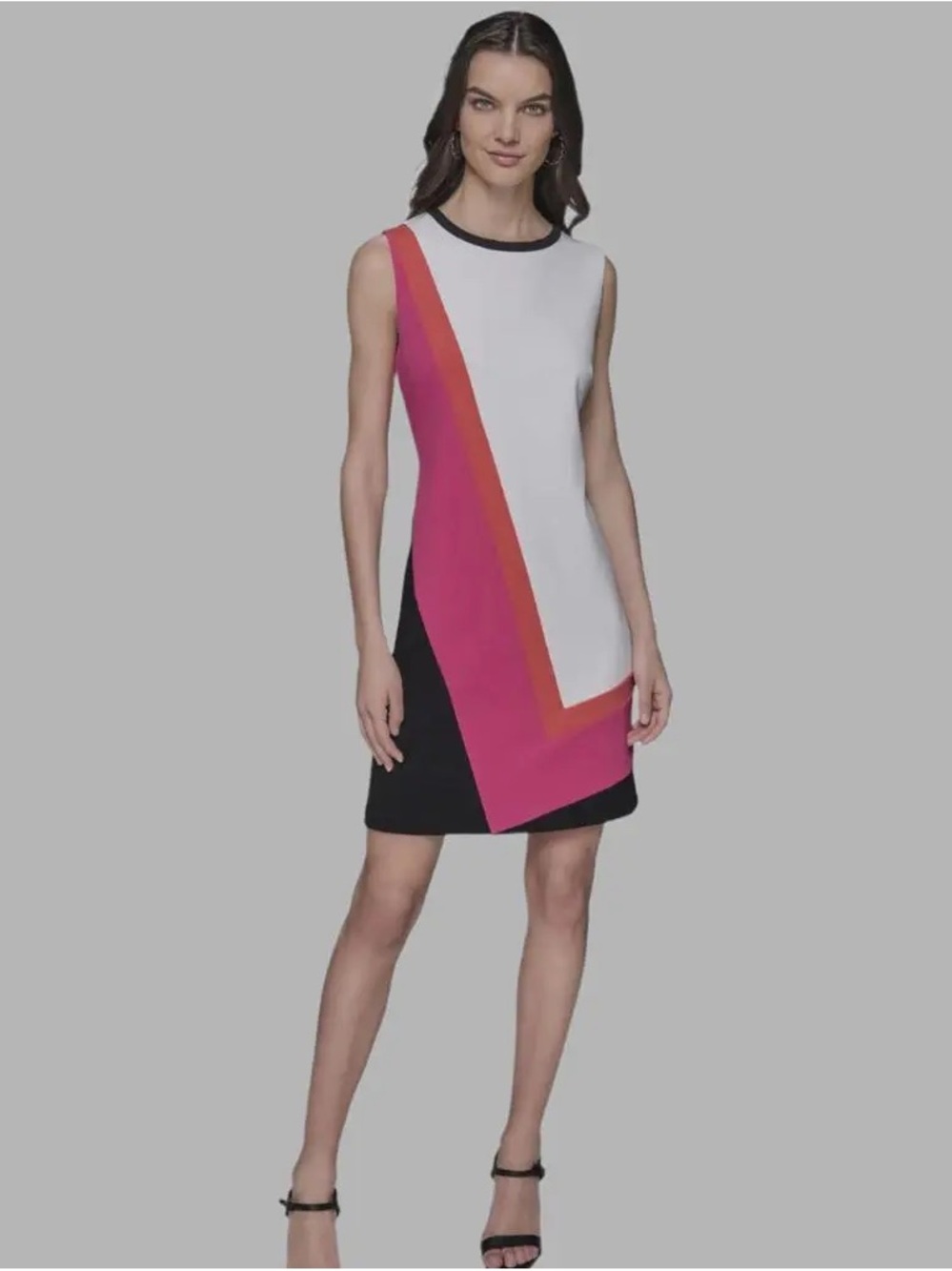 Karl Lagerfeld Paris Scuba Crepe A-Line Dress